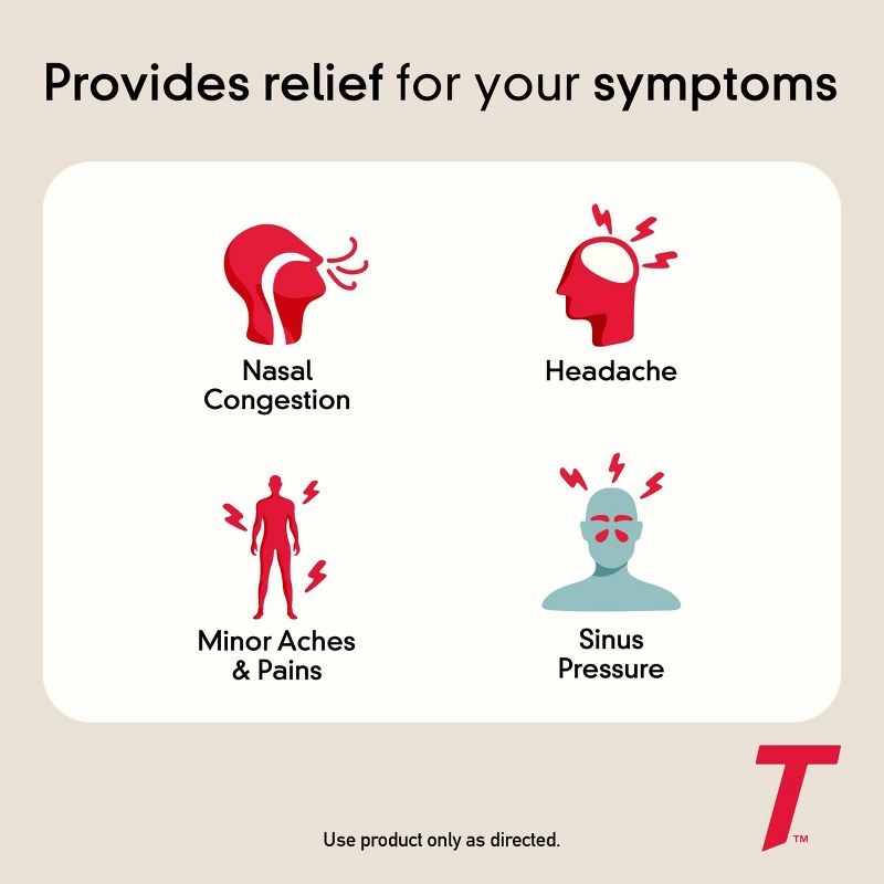 Tylenol Sinus Severe Non-Drowsy Pain & Congestion Relief Caplets - Acetaminophen - 24ct, 4 of 10