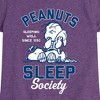 Girls' - Peanuts - Peanuts Sleep Society Fitted Short Sleeve Graphic T-Shirt - 2 of 4