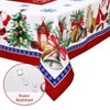 Christmas Decorations for Home Indoor Table Decor Table Cloths Rectangle 60 x 120 Inch, Santa Claus Winter Farmhouse Tablecloth for Banquet Party - 3 of 4