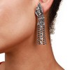 SOHI Women's Crystal Silver Party Drop Earrings - 4 of 4