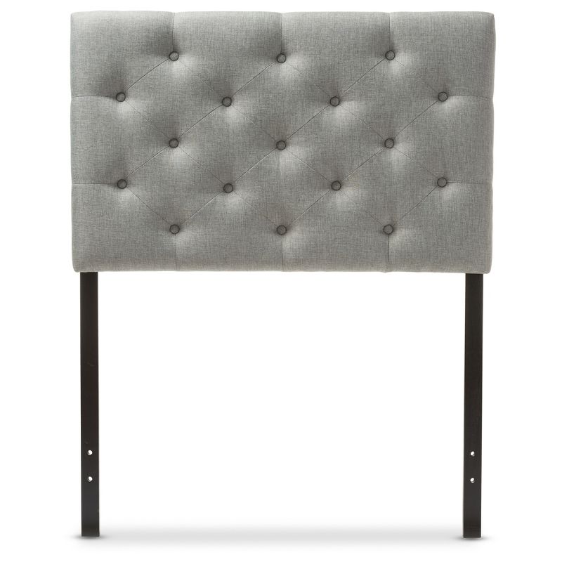 Twin Viviana Modern And Contemporary Fabric Upholstered Button Tufted Headboard Gray - Baxton Studio, 1 of 6