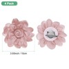 Unique Bargains Alloy Satin Fabric Big Rose Flower Dainty Brooches 4 Pcs - 3 of 4