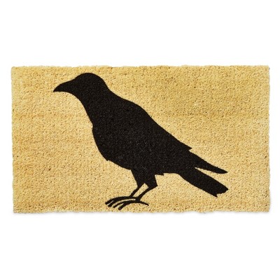 tag 1'6" x 2'6"  Black Crow Coir Mat Rectangle Indoor and Outdoor Coir Door Welcome Mat