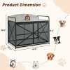 42.8" Farmhouse Dog Crate Furniture with Sliding Door, Heavy Duty Indoor Wooden Kennel End Table for Large Dogs-3irtyhousy - 4 of 4