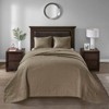 FIONECA Cottage Style Reversible Antimicrobial Bedding Set Fleur De Lis Embroidered Machine Washable Quilt Shams - 2 of 4