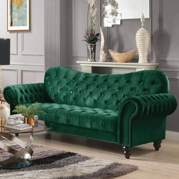 76" Iberis Sofa Green Velvet - Acme Furniture