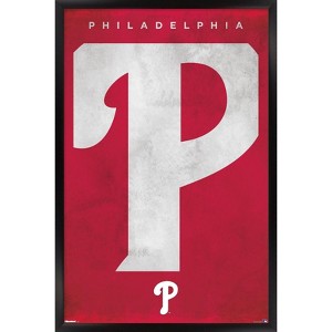 Trends International MLB Philadelphia Phillies - Logo 25 Framed Wall Poster Prints - 1 of 4