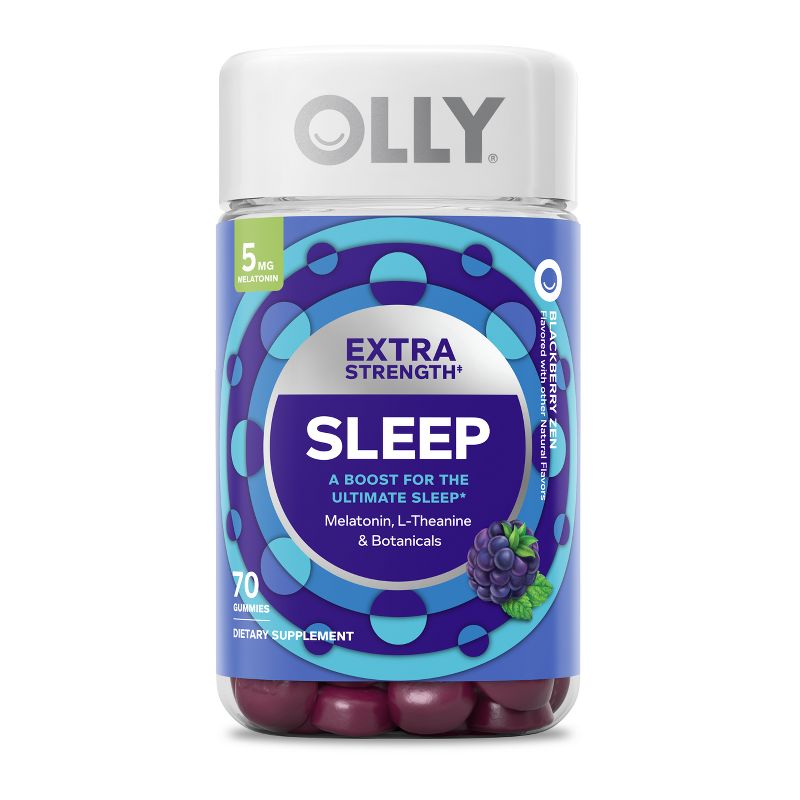 OLLY Extra Strength Sleep Gummies Pouch with 5mg Melatonin - Blackberry Zen, 1 of 10