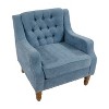 DOMETOUR Accent Chair, Living Room Chair, with Vintage Brass Studs, Button Tufted Upholstered Armchair for Living Room, Reception Room - 3 of 4