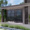 Dovelina Metal Outdoor Privacy Screen Freestanding Patio Decorative Screens - 72"x47", Brown, Cecil - 4 of 4