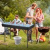 Tangkula 4 FT Folding Ice Cooler Table with Drain & Bucket Removable Skirt No Assembly Portable Fill and Chill Table for Food Drink Beverage Black - 2 of 4