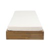 Christopher Knight Home Ian Acacia Wood Armless Adjustable Chaise Lounge with 4" Thick Cushion - 4 of 4
