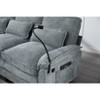 Mocamel 106" U-Shaped Modular Cloud Sofa, 4-Seat Chenille Sleeper with Chaise & Ottoman - 3 of 4