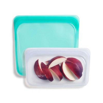 Reusable Silicone Food Bags, Ziplock Reusable Snack And Sandwich Storage  Bags