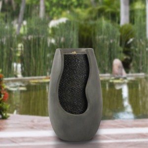 Nature Spring Concrete Pot Outdoor Water Fountain - 1 of 4