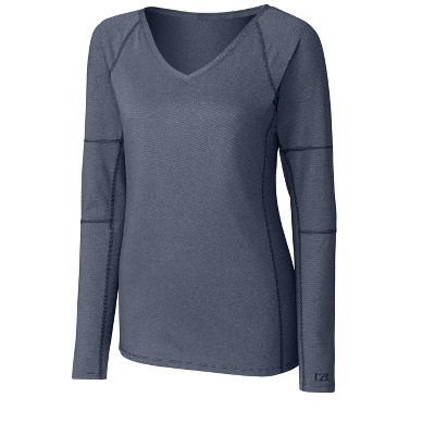 Cutter & Buck Ladies' L/S Victory V Neck Shirt