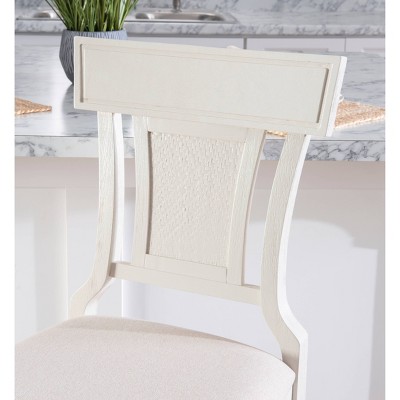 Rylan 26" White Wash Wood and Rattan Counter Stool