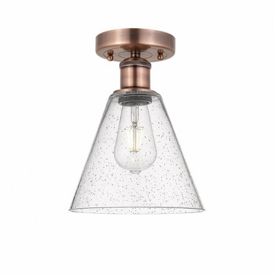 Berkshire - 1 Light Semi-Flush Mount In Industrial Style-10.75 Inches Tall and 8 Inches Wide