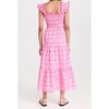 Women's Smocked Tiered Midi Dress - MOON RIVER - 3 of 4