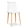 HomeRoots White And Natural Metal and Plastic Windsor Back Dining Side Chair - 4 of 4