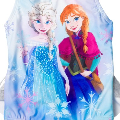Disney Frozen Princess Anna Elsa Little Girls One Piece Bathing Suit Tie Dye Multicolor 6 — фото 4