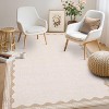 Modern Bordered Rugs for Living Room Washable Rug Non Slip Low Pile Carpet Foldable Non Shedding Stain Resistant Floor Cover for Bedroom Nursery - 3 of 4