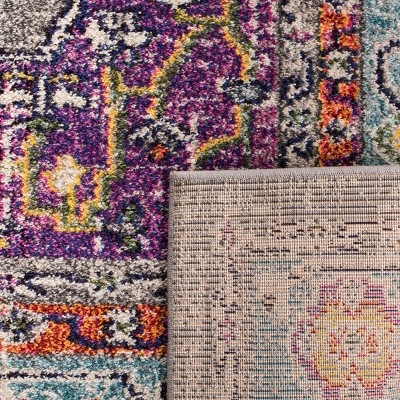 Elysian Light Blue Reversible Hand-Knotted Synthetic Area Rug, 6'7" x 9'2"