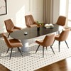 Dexmalle Set of 4 Dining Chairs with Thick Cushions,Brown - 4 of 4