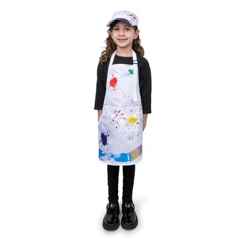 Dress Up America Painter Costume For Kids - Artist Apron And Cap