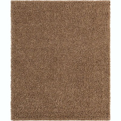 Sandy Brown 8' x 10' Reversible Shag Area Rug