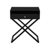 NicBex Modern Nightstand with X-Shaped Metal Legs Minimalist Bedside Table with Single Drawer End Table for Bedroom, Living Room - 3 of 4