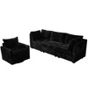 XIZZI Luxury Modular Sectional Sofa Couch, Oversized Cloud Couch for Living Room, Deep Seat Upholstered Sleeper Sofa Set w/ Optional Swivel Chairs - 2 of 4