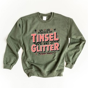 Simply Sage Market Women's Graphic Sweatshirt Powered By Tinsel and Glitter - 1 of 4