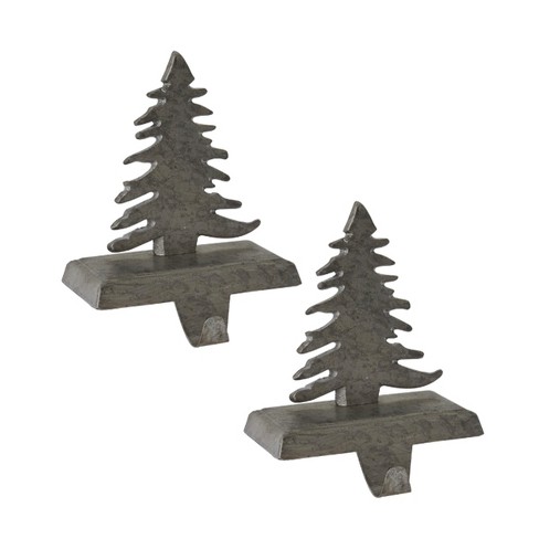 Park Designs Fir Tree Stocking Hanger Galvanized - Set Of 2 : Target