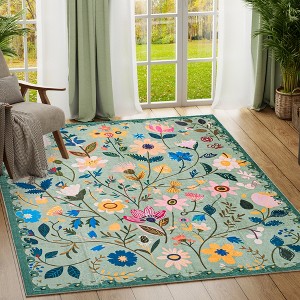 Maxax Washable Rug,Small Area Rug,Non Slip Front Door Mat,Low Pile Kitchen Mats for Floor, Entrance, Bedroom, Kitchen, Laundry, Bathroom, Beige - 1 of 3