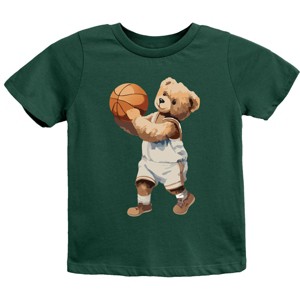 The Juniper Shop Watercolor Basketball Bear Youth Short Sleeve Tee - 1 of 4