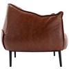 KINWELL 33" Wide Faux Vegan Leather Upholstery Barrel Chair with Metal Legs - 4 of 4