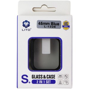 Lito S+ Glass & Case (2 in 1 Set) for Apple Watch Series 7 (45mm) - Blue - 1 of 1