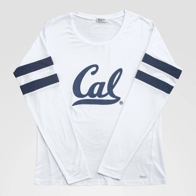 NCAA California Golden Bears Long Sleeve Relaxed Crew Activewear Pullover - White S