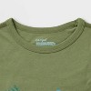 Toddlers 2pk Adaptive Short Sleeve 'Dino/Space' Graphic T-Shirt - Cat & Jack™ Bright Olive/Black - 3 of 3