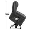 Power Lift Recliner Chair with Heat & Massage, Dual Motor, Infinite Recline Positions, Up to 350 lbs, Faux Leather with USB Charging & Side Pockets - 4 of 4