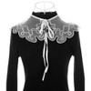 INSPIRE CHIC Women's Semi-Sheer Embroidery Neck Ruff Detachable Fake Dickey Collar Little Shawl 1 Pc - 2 of 4
