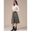 INSPIRE CHIC Women's Flowy Vintage Striped High Waist A-Line Midi Skirt - 2 of 4