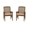 Sapphtopaz Outdoor Dining Chairs Set of 2 Modern Wood Patio Chairs with Arms for Patio, Poolside, Garden, Backyard - 2 of 4