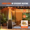 VEVOR Patio Heater for Outdoor Use, 48000BTU Pyramid Propane Heater w/Wheels, Quartz Glass Tube Outdoor Patio Flame Heater for Patio,Bronze - 3 of 4