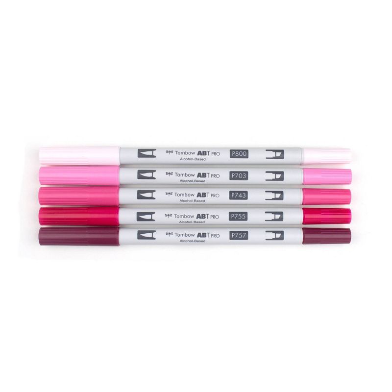 5ct ABT PRO Dual-Tip Alcohol Based Art Markers Pink Tones - Tombow, 3 of 7