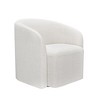 Green Swivel Barrel Accent Chair, Upholstered 360° Rotating Armchair for Living Room, Bedroom, Office, or Waiting Area – No Assembly Needed - 2 of 4