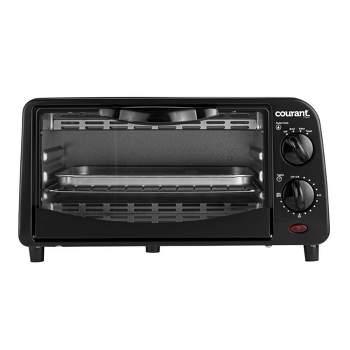 Courant 4-Slice Oven with Toast, Broil & Bake Functions, Black