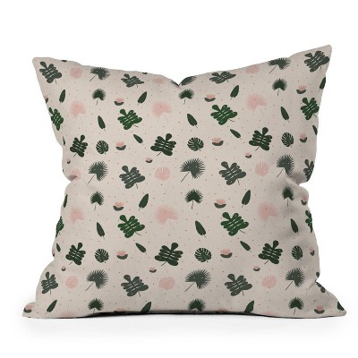 16"x16" Hello Twiggs Jungle Leaves Square Throw Pillow - Deny Designs