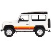 Land Rover Defender 90 Wagon White with Black Top and Stripes Ltd Ed to 1800 pcs 1/64 Diecast Model Car by Mini GT - 2 of 4